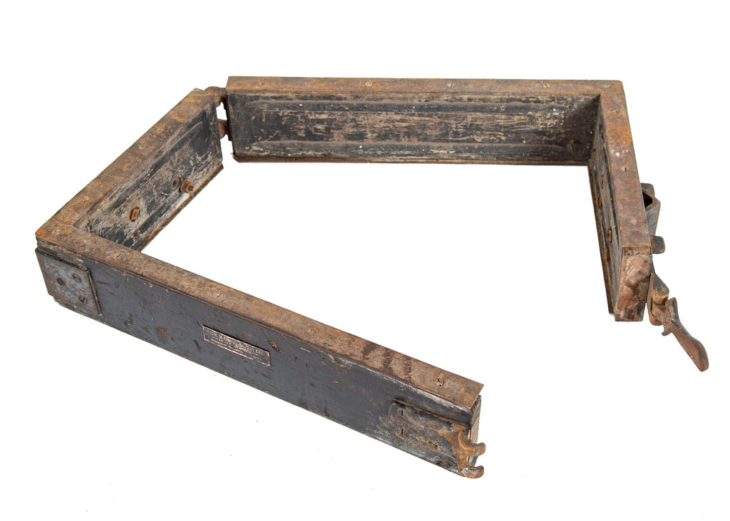 one of three nearly identical early 20th century gary steel works sand casting wood cask with intact hardware