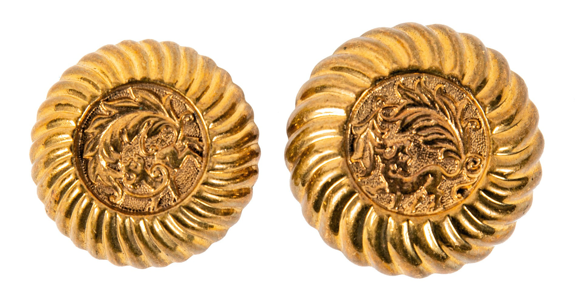 highly sought after ornamental cast bronze "empire" pattern exterior salvaged chicago residential doorknobs