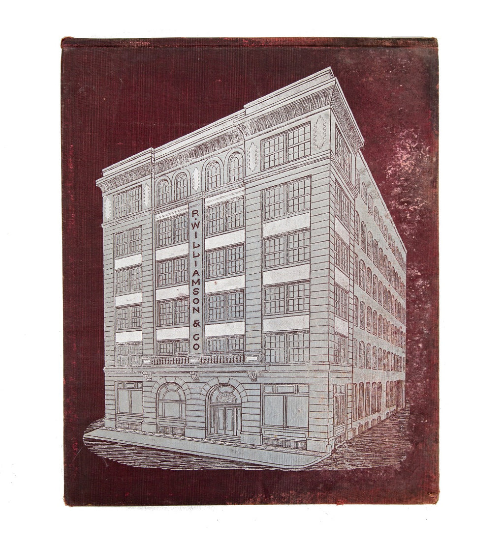 rare and highly sought-after early 20th century oversized chicago-based r. williamson & co. illustrated lighting fixture catalog