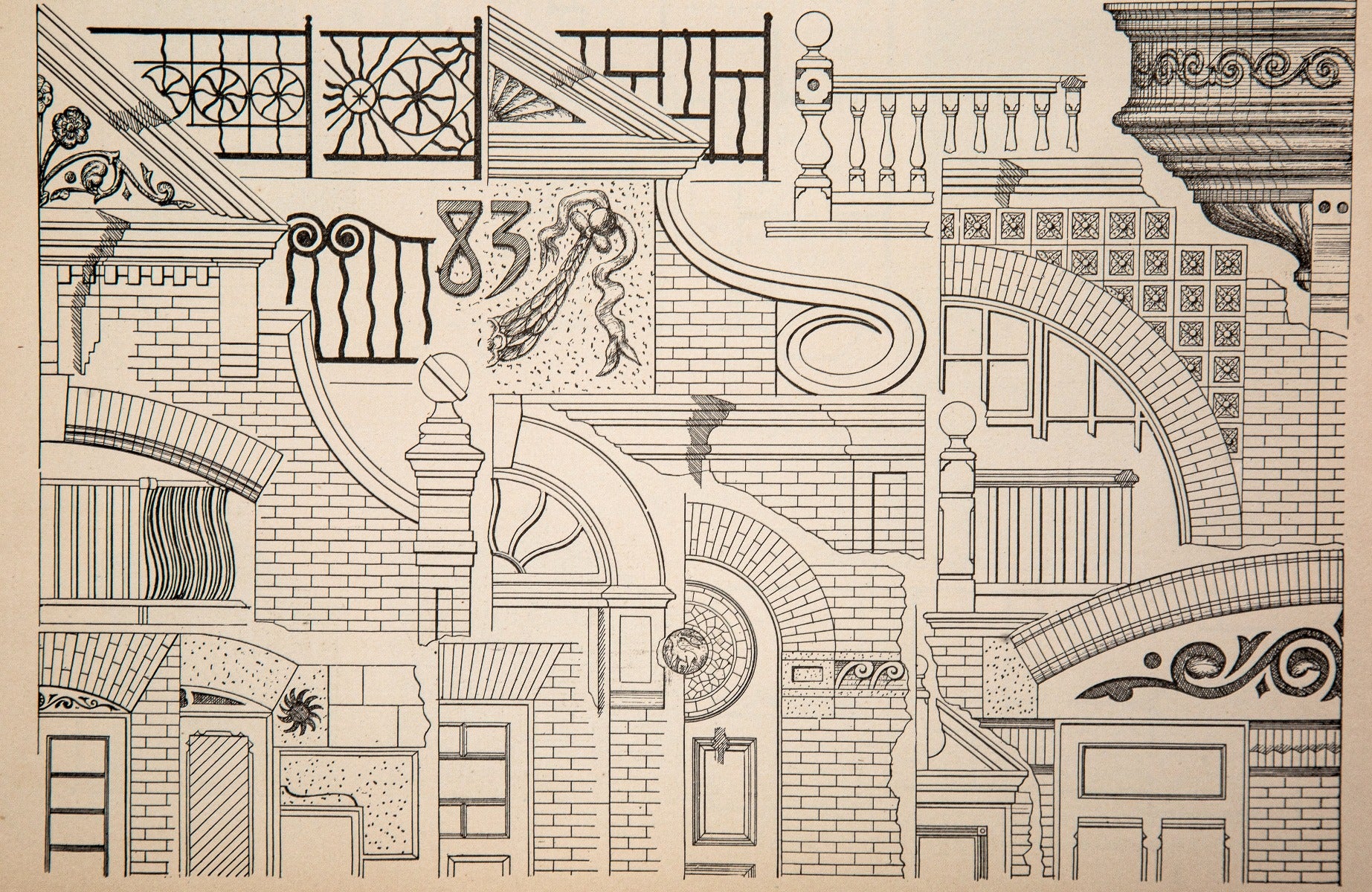 original 19th century hardbound palliser's new cottage homes and details, containing nearly two hundred & fifty new & original designs in all the modern popular styles, showing plans, elevations, perspective views and details