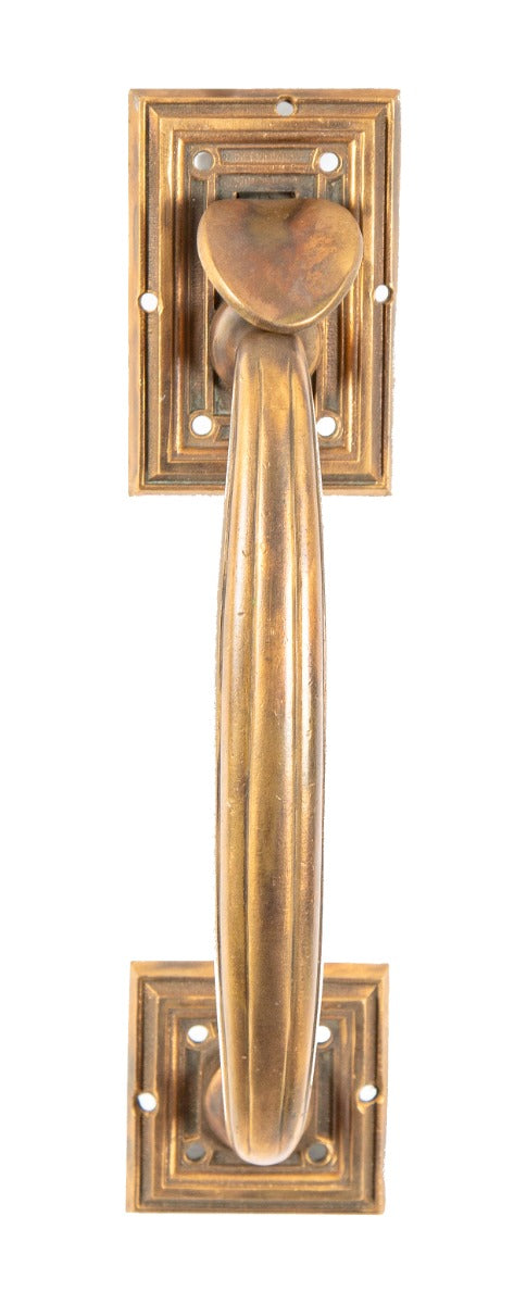 early 20th century antique american salvaged chicago bank building ornamental cast bronze entrance door thumblatch handle