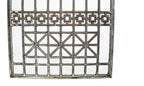 one of four matching original early 20th century custom-designed strongly geometric zinc and glass window from a chicago masonic temple or church