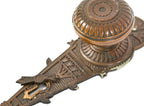 hard to find original 1870s ornamental cast bronze salvaged interior residential passage doorknob and matching backplate with swinging keyhole cover