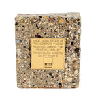 original frank lloyd wright-designed unity temple concrete facade fragment with identification plaque