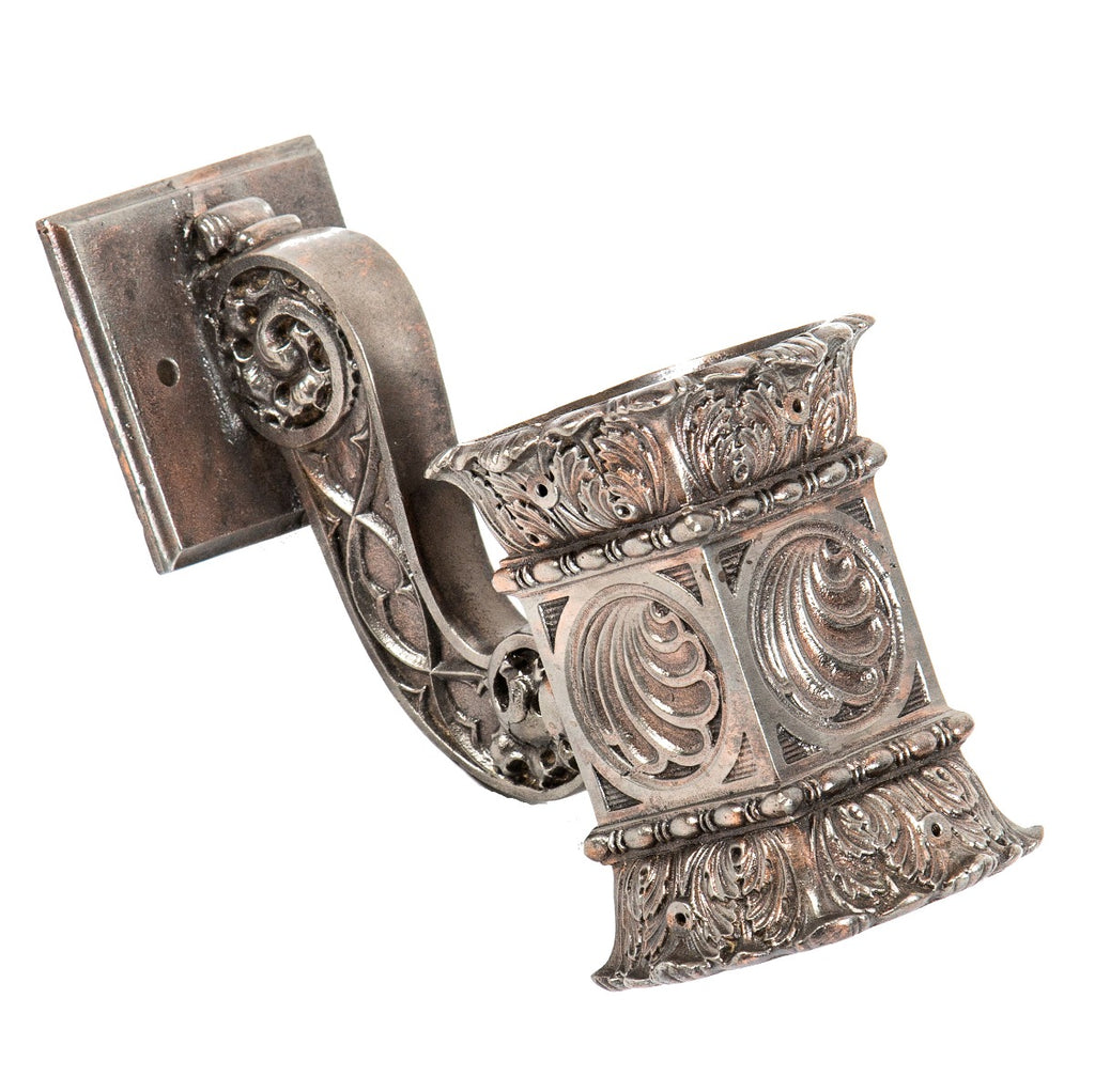 original late 19th century antique american ornamental cast iron copper-plated office building elevator signal lantern by winslow brothers