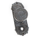 original museum-quality 19th century louis sullivan-designed ornamental cast iron chicago stock exchange utility or lavatory door hardware with bower-barff finish
