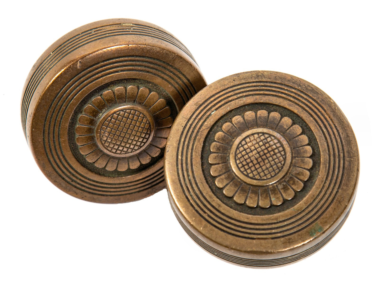 original nicely aged ornamental cast bronze salvaged chicago interior residential nashua passage size residential doorknobs