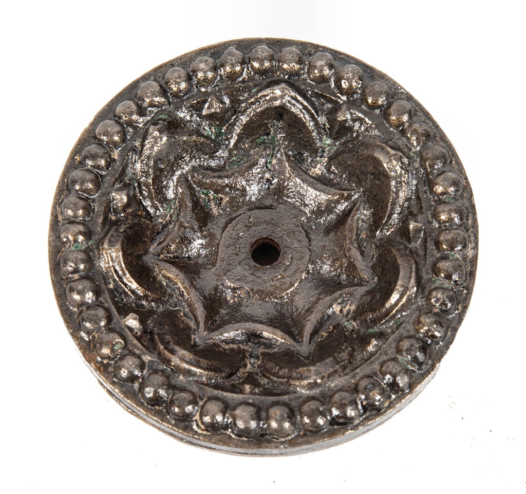 original 19th century salvaged chicago james h. higgie building exterior facade cast iron storefront tie-rod rosette