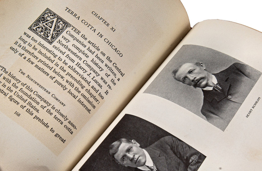 exceptionally rare and profusely illustrated original "the story of terra cotta" hardbound book by walter geer