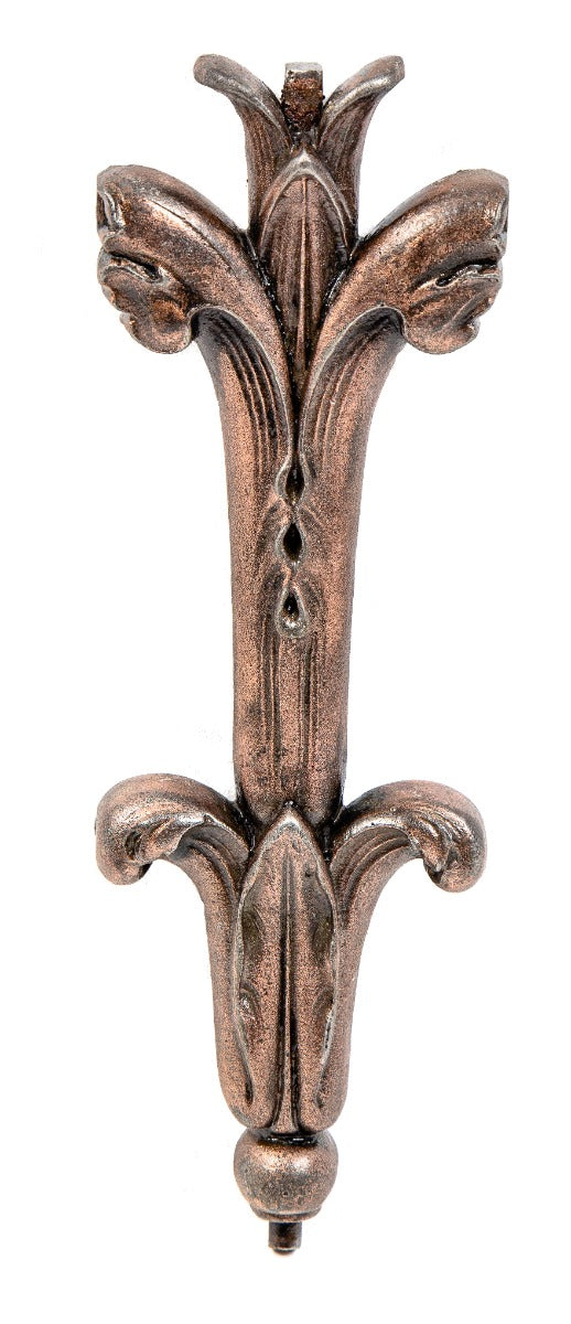 single original historically-important copper-plated cast iron elevator door ornament salvaged from henry ives cobb's federal building (1905)