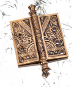 rare all original 1880s american eastlake style heavily ornamented cast bronze "bamboo" pattern interior residential door hinge