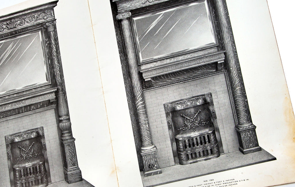 original early 20th century profusely illustrated softbound c. ehman & company "artistic wood mantels" product catalog