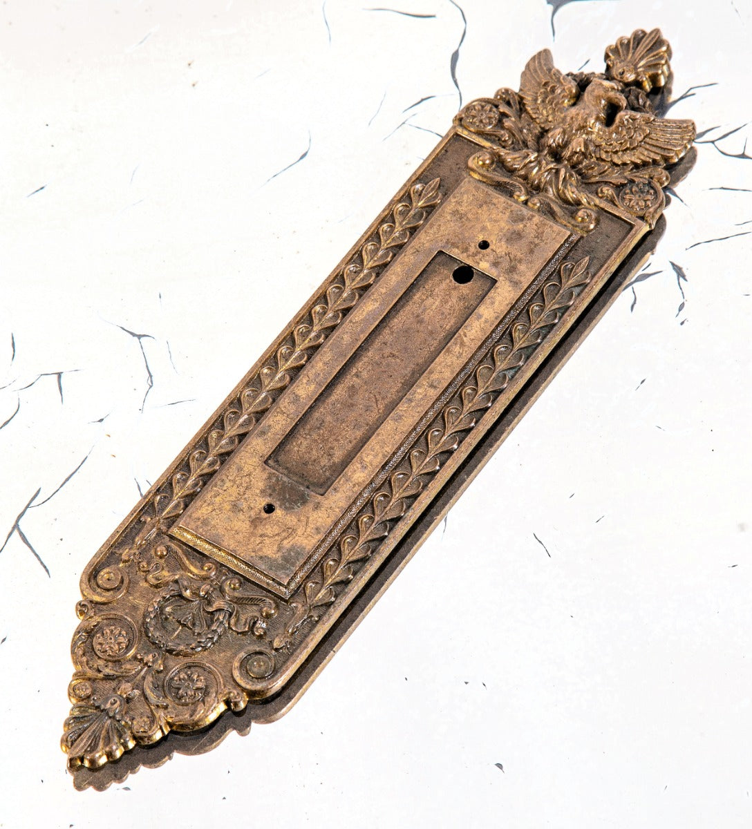 hard to find original late 19th or early 20th century antique american ornamental cast bronze reading hardware company thermometer salesman sample