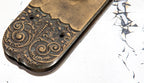original 19th century ornamental cast brass interior residential "thistle" pattern residential passage doorknob