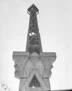 unearthed 1930s washington porter ii kiosk sphink riveted joint steel tower fragment