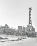 unearthed 1930s washington porter ii kiosk sphink riveted joint steel tower fragment