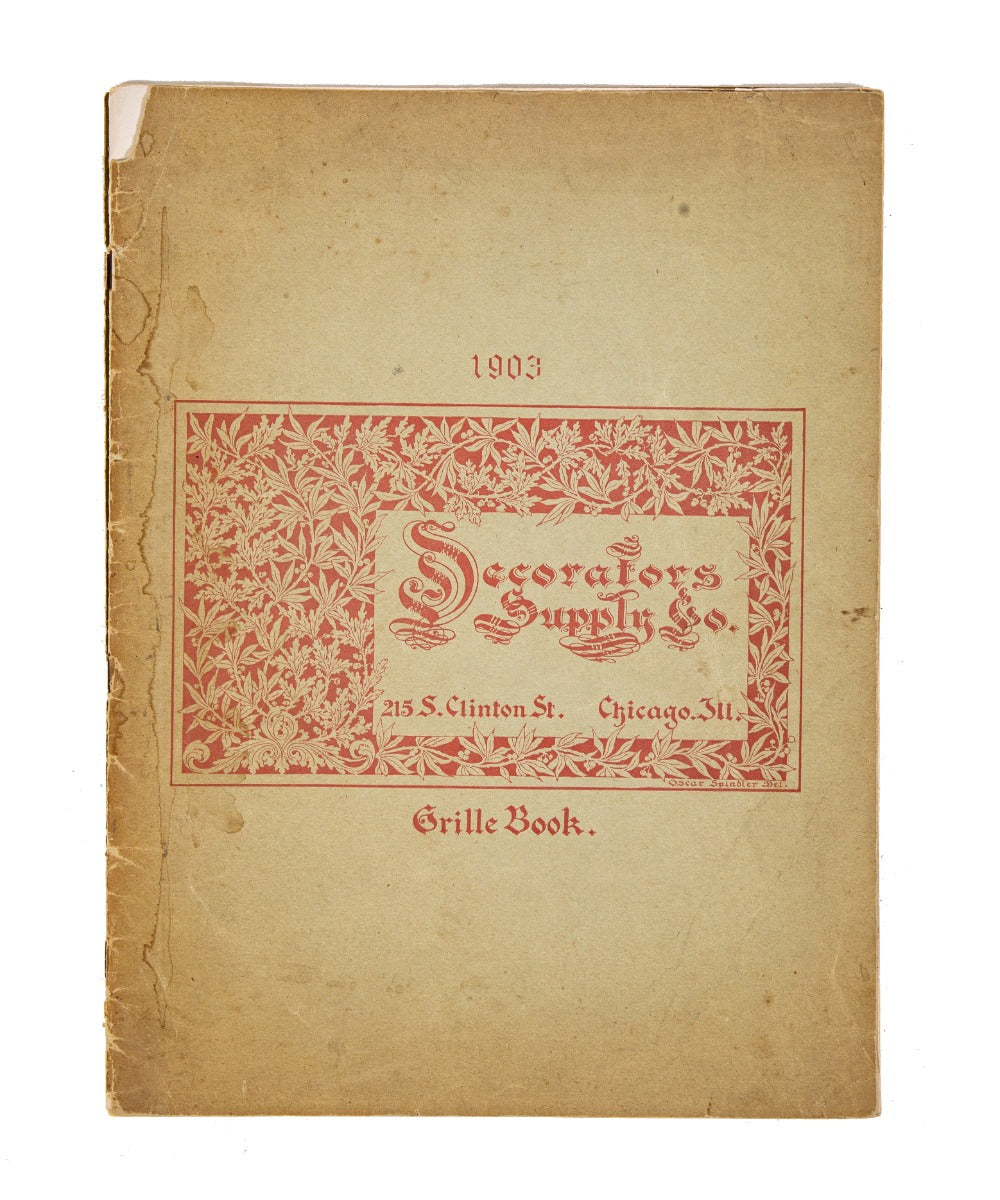 1903 decorators' supply company illustrated catalogue of residential wood and composition grille and fretwork