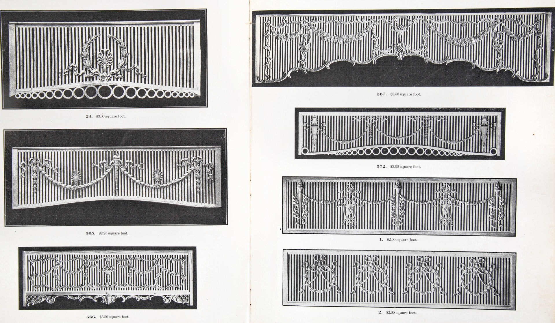 1903 decorators' supply company illustrated catalogue of residential wood and composition grille and fretwork