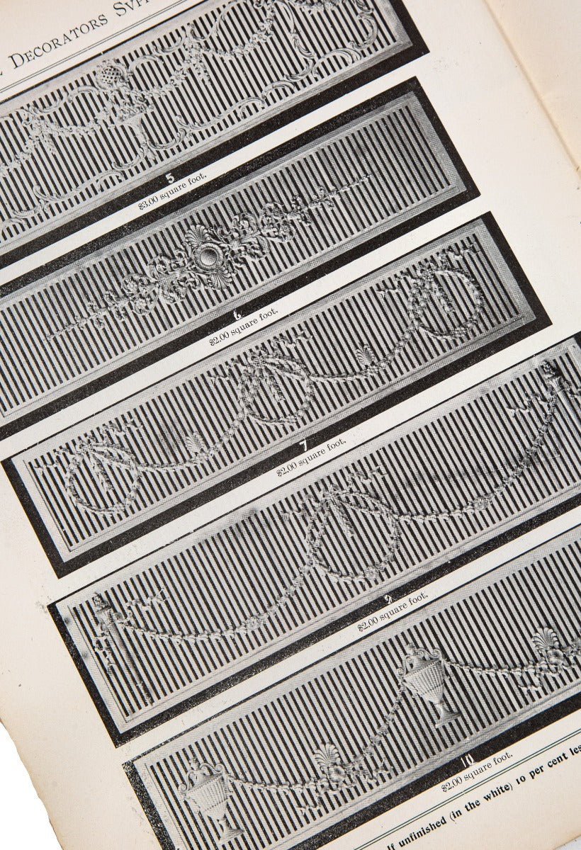 1903 decorators' supply company illustrated catalogue of residential wood and composition grille and fretwork