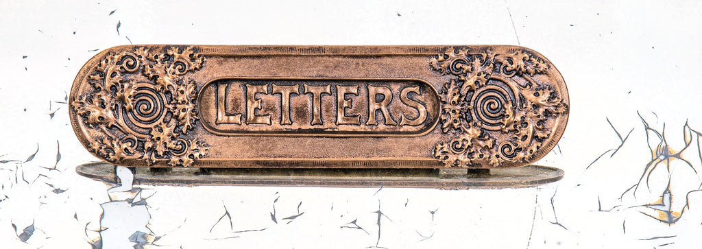 original ornamental cast bronze 1899 interior bayard-condict building office door hinged letters mail slot