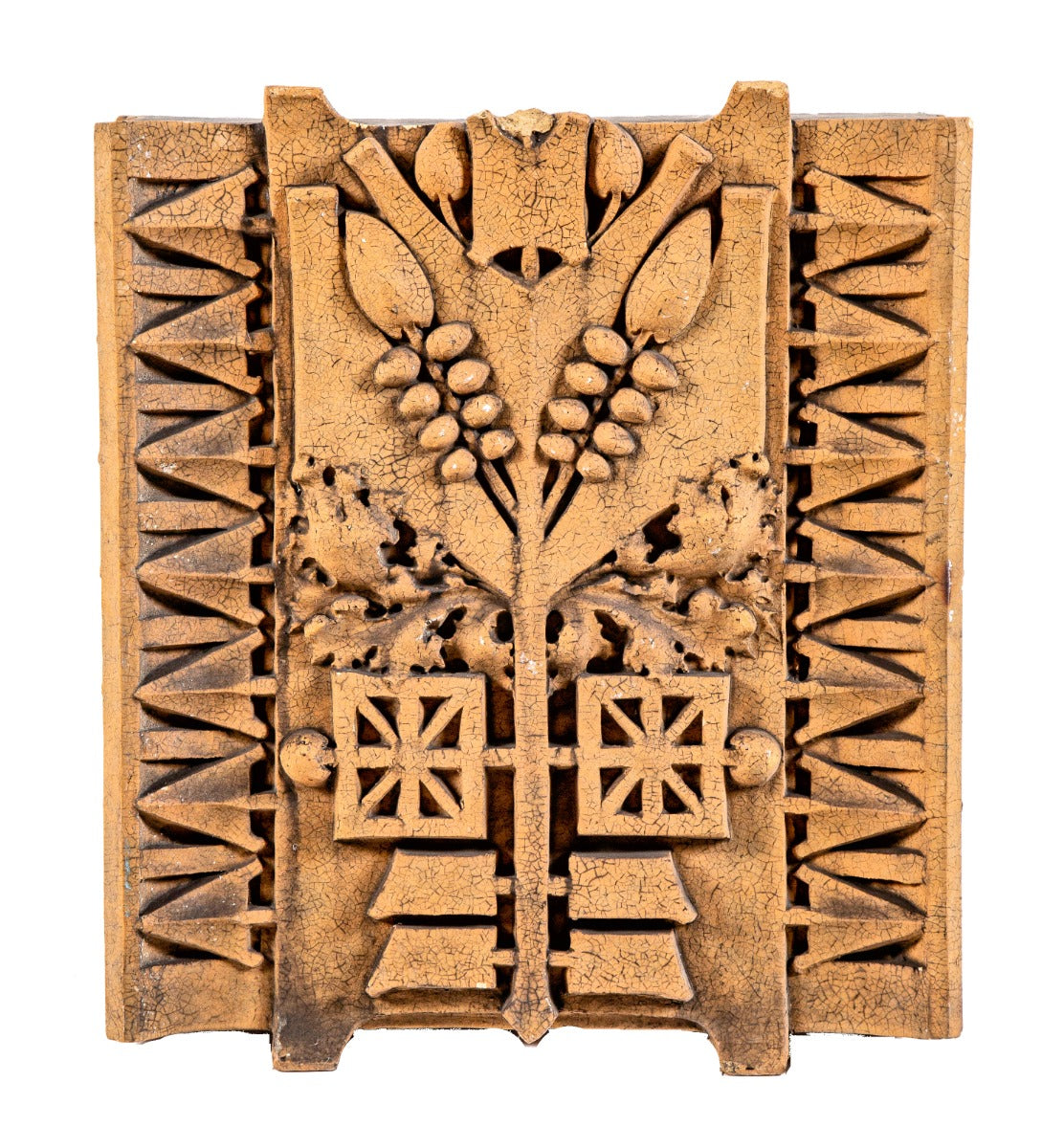 historically important george grant elmslie-designed "sullivanesque" oliver p. morton terra cotta pier capital