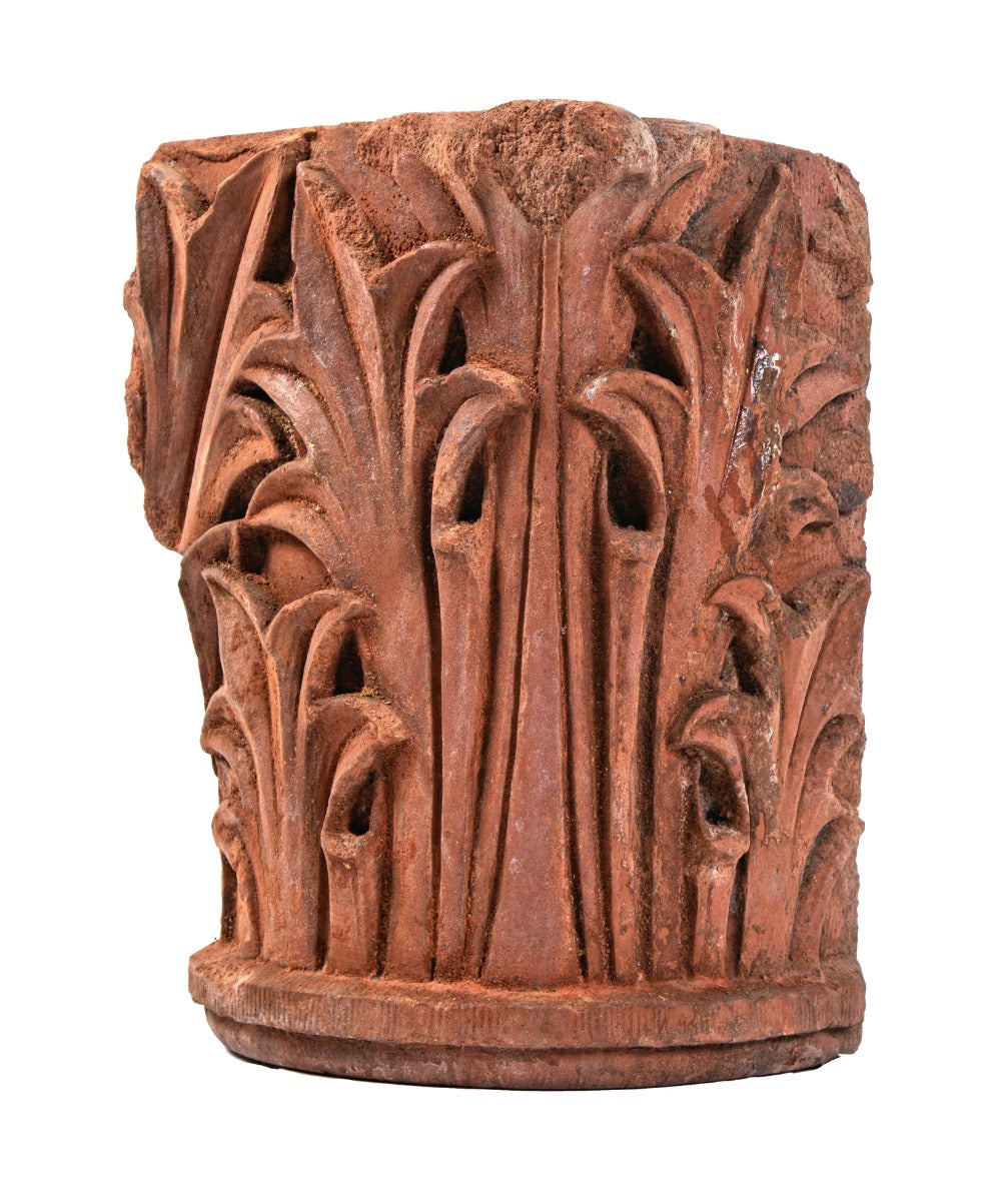 historically important 19th century red slip glaze erie hotel (later known as dana) richardsonian romanesque terra cotta capital