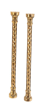 two matching museum-quality ornamental cast bronze exterior railway building exchange neoclassical style diminutive pilasters