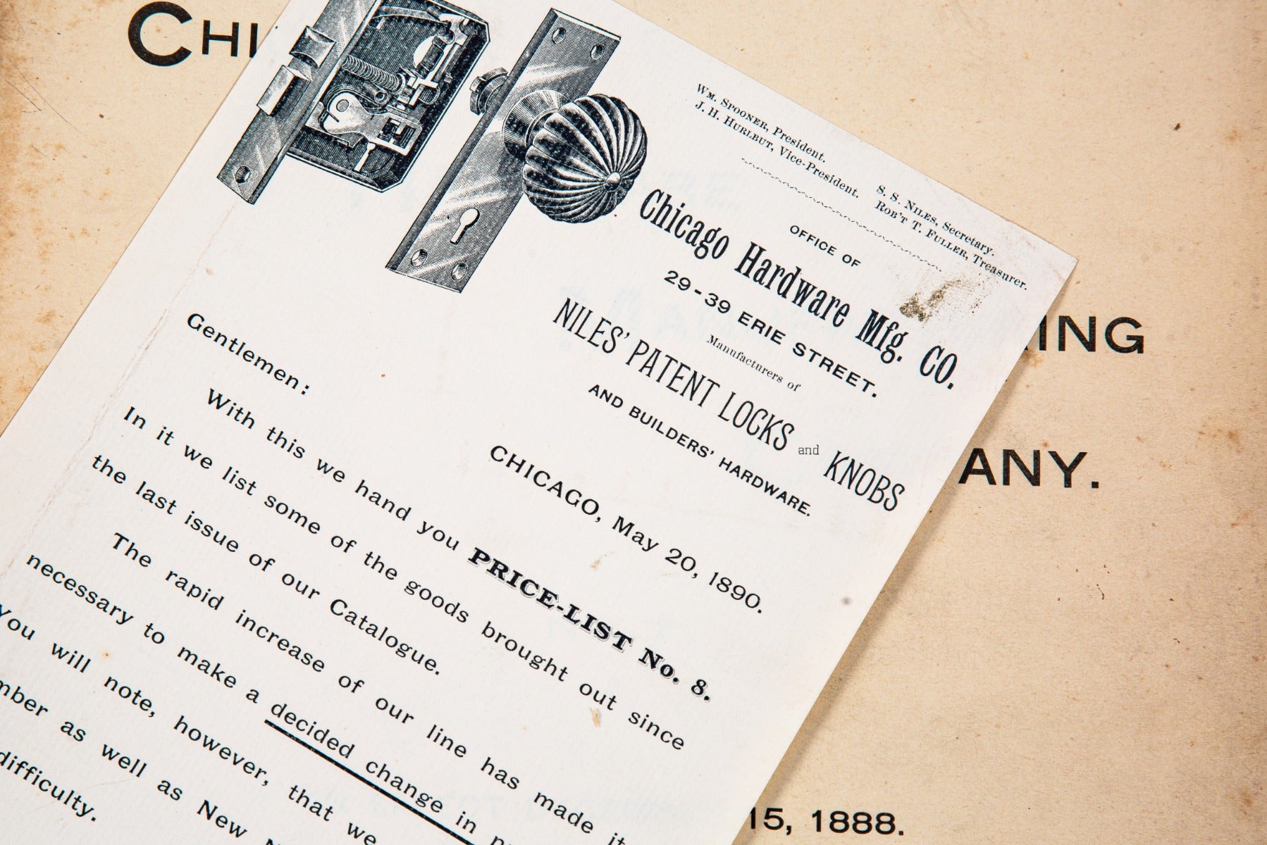 rare 1888 original hardbound chicago hardware mfg. company builders' hardware product catalog