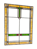 single all original and intact early 20th century prairie style chicago bungalow leaded art glass residential window