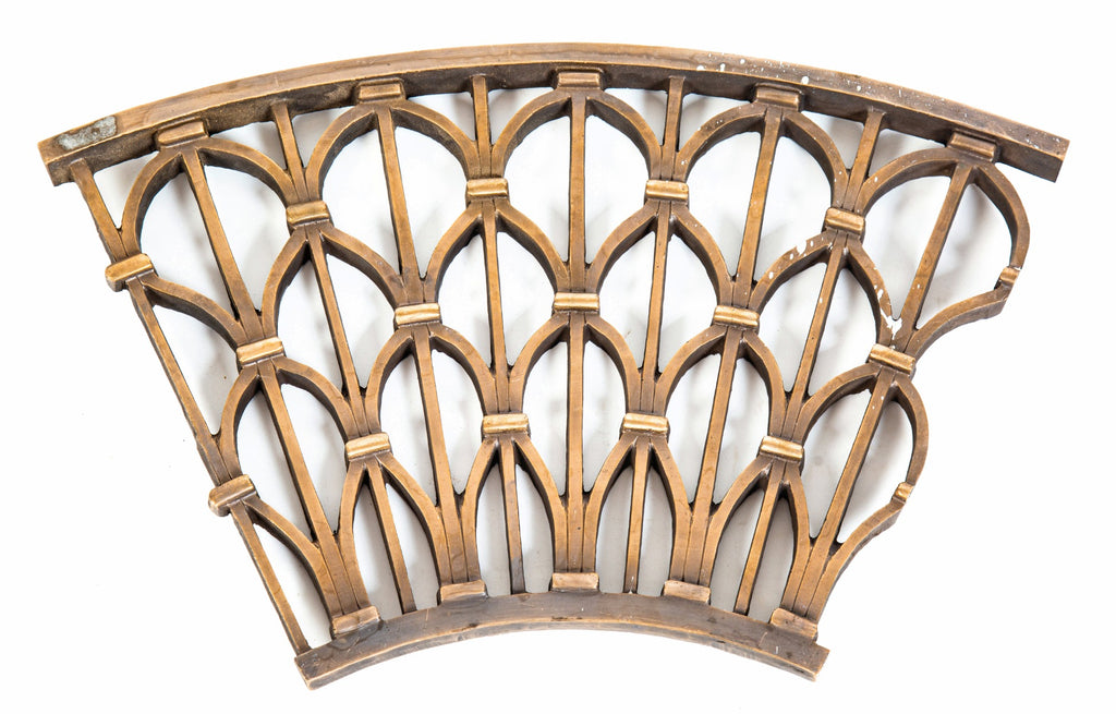 heavy ornamental cast bronze jewelers building interior elevator cab dome ventilation grille