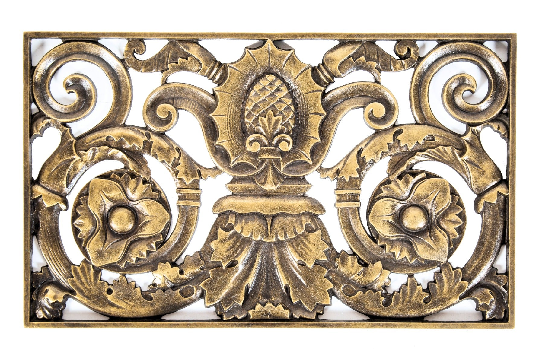 exceptional faithfully reproduced ornamental cast bronze union station interior elevator door grille