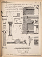 rare oversized 1878 bicknell's street, store & bank fronts with twenty-two profusely illustrated plates