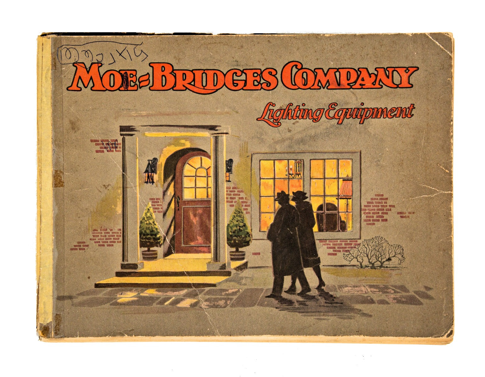 rare early 20th century antique american moe-bridges "no. 27" lighting product catalog with richly colored illustrations