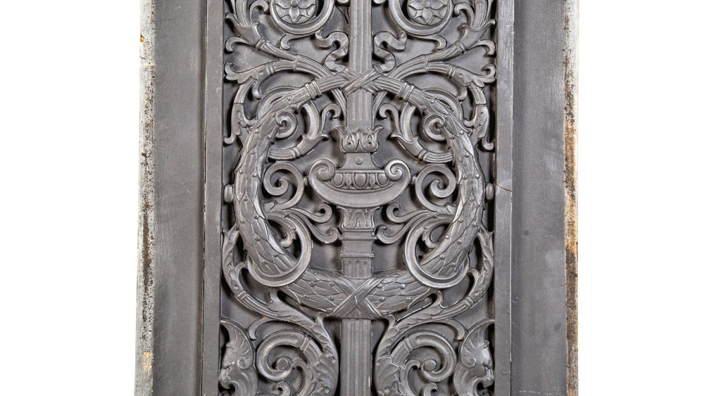 original oversized mounted foundry pattern for ornamental bronze jewelers building elevator cage panel