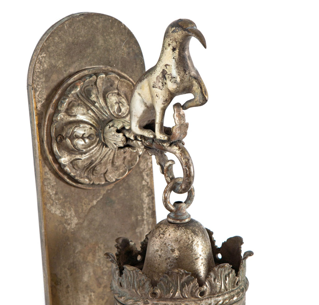 historically important 1928 farcroft building interior oversized lobby light fixture with largely intact silver-plated finish