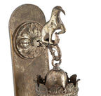 historically important 1928 farcroft building interior oversized lobby light fixture with largely intact silver-plated finish