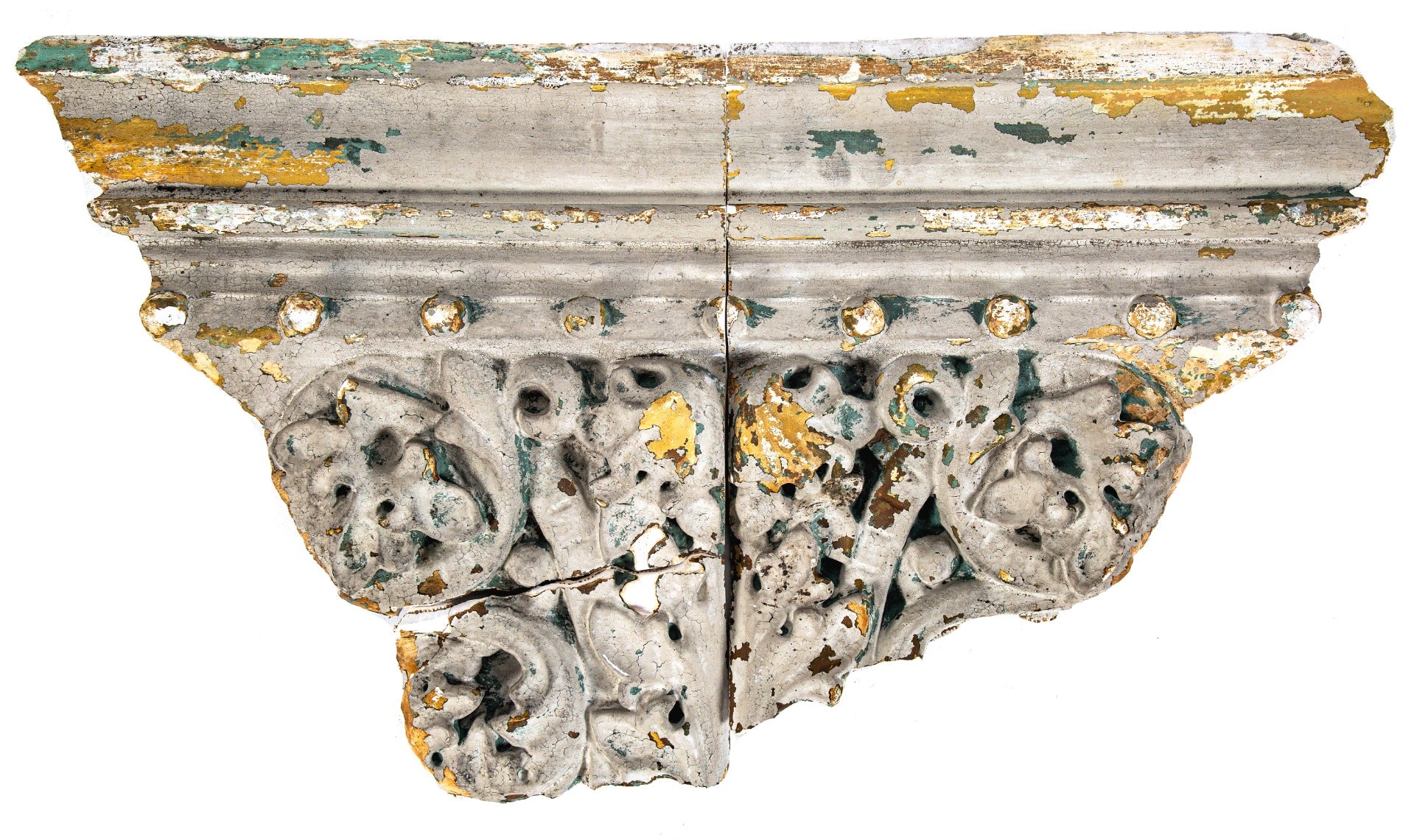 salvaged cast plaster interior church of the covenant (burnham and root) column capital salvaged by david norris