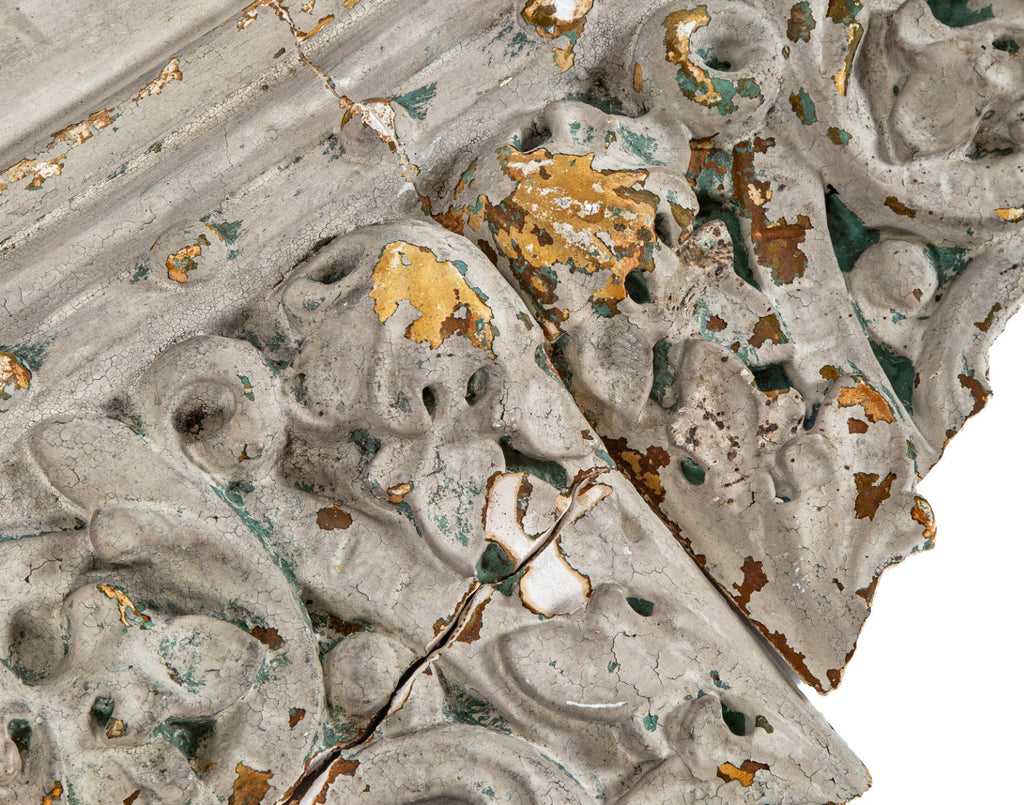 salvaged cast plaster interior church of the covenant (burnham and root) column capital salvaged by david norris