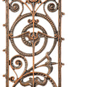 original late 19th century interior copper-plated ornamental cast iron manhattan building elevator grille
