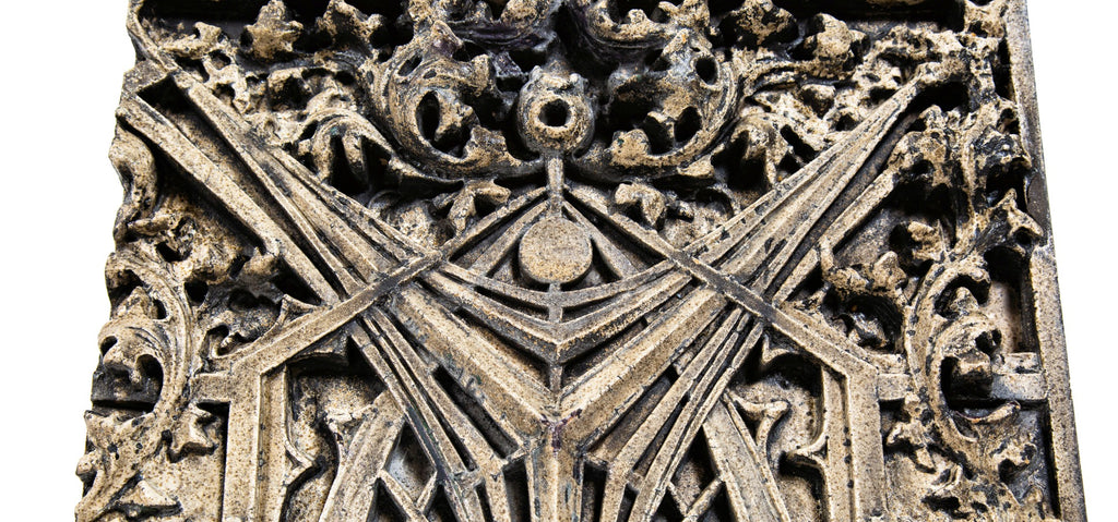 original 1899 historically important white glazed western methodist book concern building ornamental terra cotta sullivanesque spandrel panel