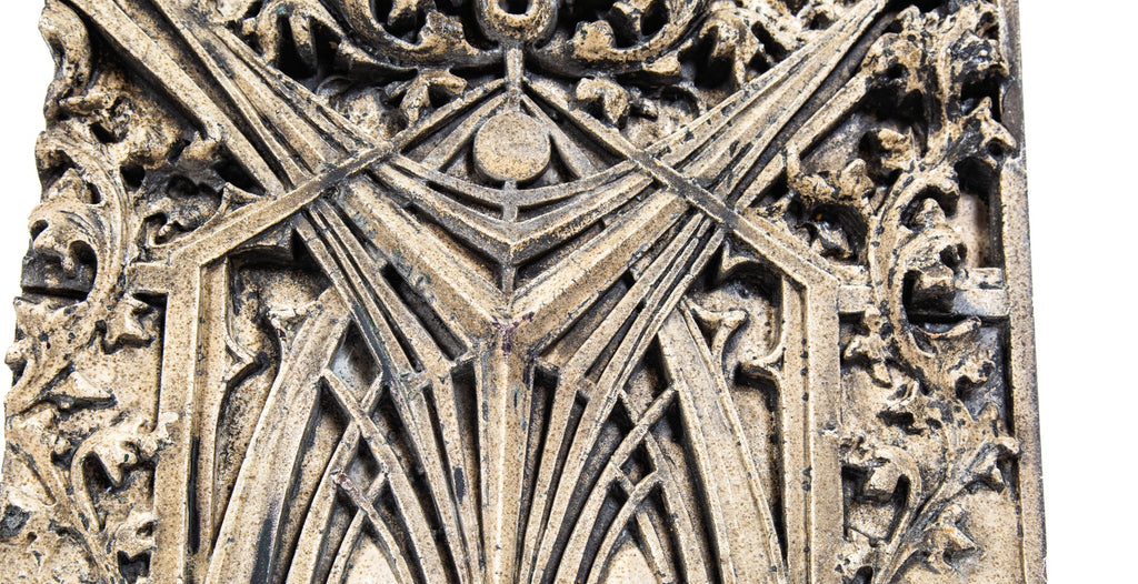 original 1899 historically important white glazed western methodist book concern building ornamental terra cotta sullivanesque spandrel panel