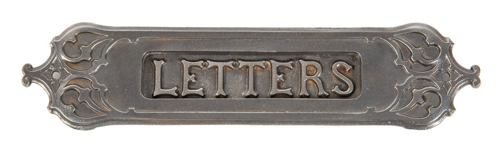 original 1890s ornamental cast iron burnham and root office door monadnock building "letters" mail slot