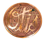 original oversized ornamental cast bronze single-sided emblematic wrigley building otis elevator motor plaque