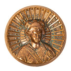 rare 19th century anglo-japanese style entrance size cast bronze residential geisha girl figural doorknob