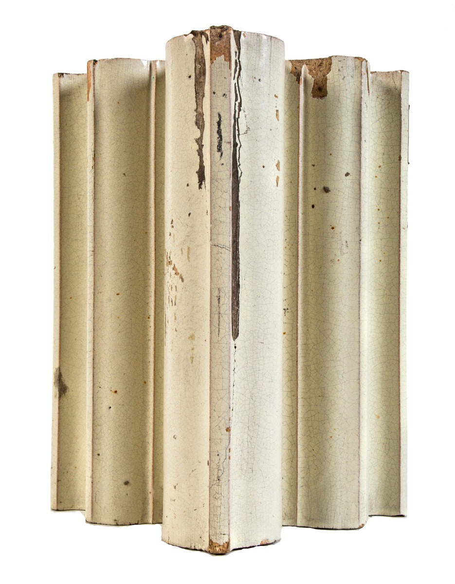 historically important 19th century original exterior reliance building white glazed terra cotta exterior column panel
