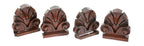 four matching historically important early 20th century e.f. lasar mansion carved mahogany wood palmette endcaps