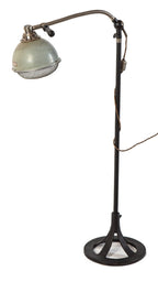 rare fully adjustable telescoping "burdick" salvaged chicago medical light therapy floor lamp