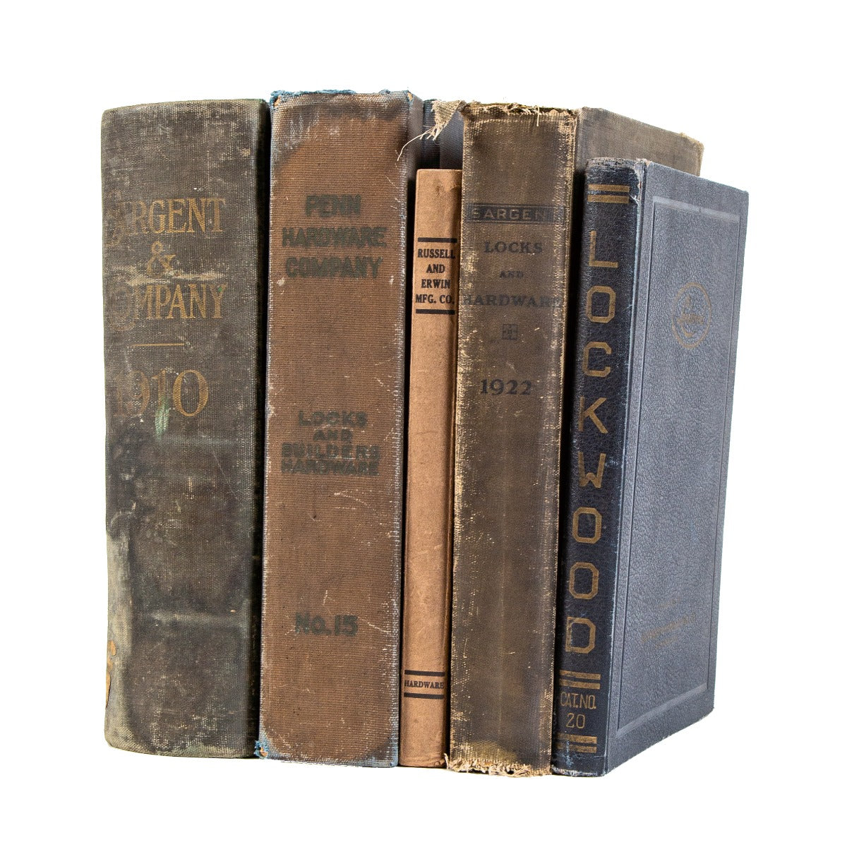 group of original early 20th century antique american profusely illustrated builders' hardware catalogs