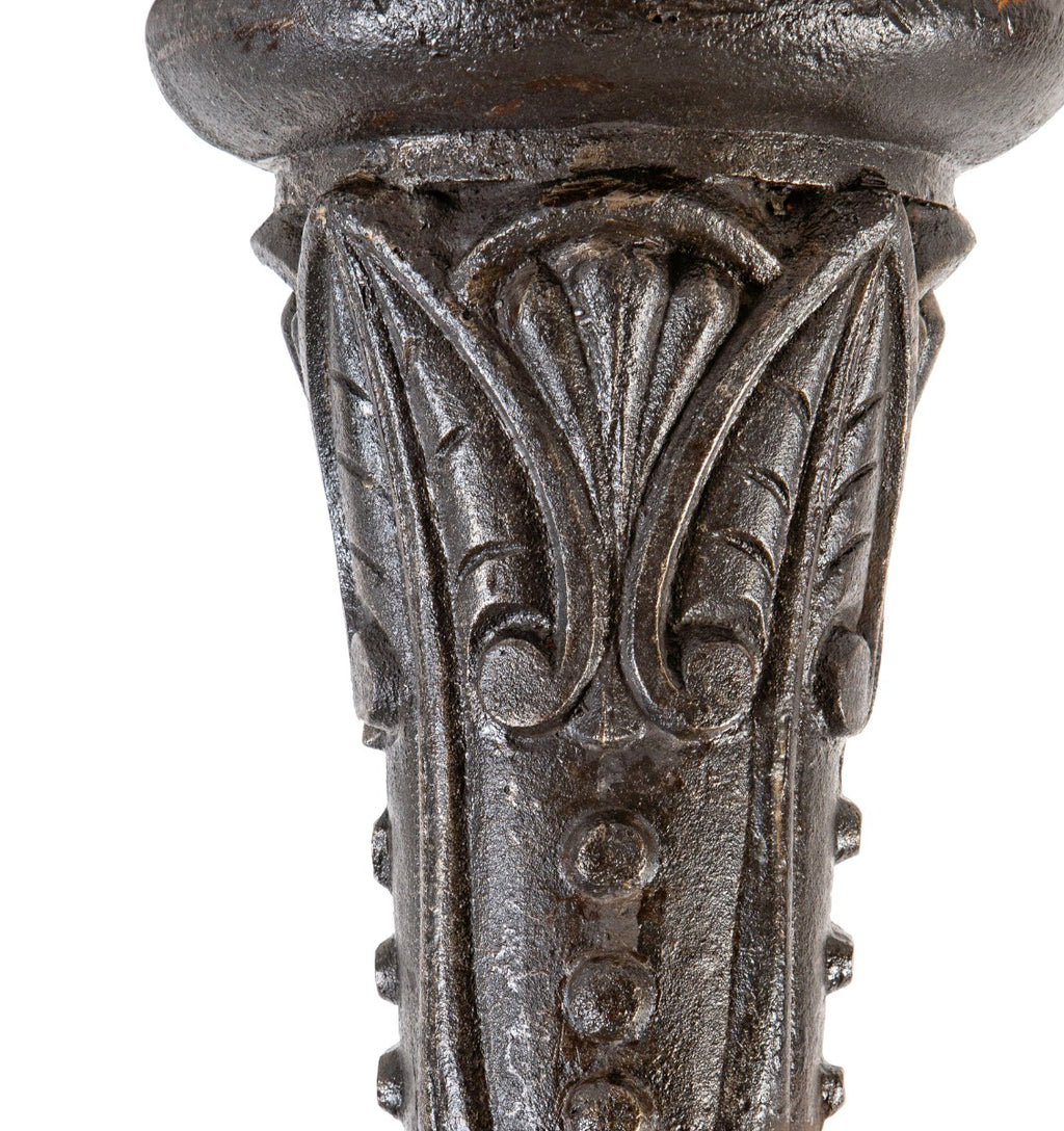 hard to find original 19th century ornamental cast iron dearborn or union foundry exterior storefront column capital fragment