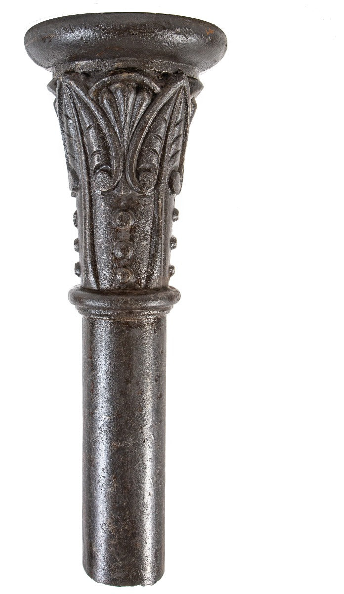 hard to find original 19th century ornamental cast iron dearborn or union foundry exterior storefront column capital fragment